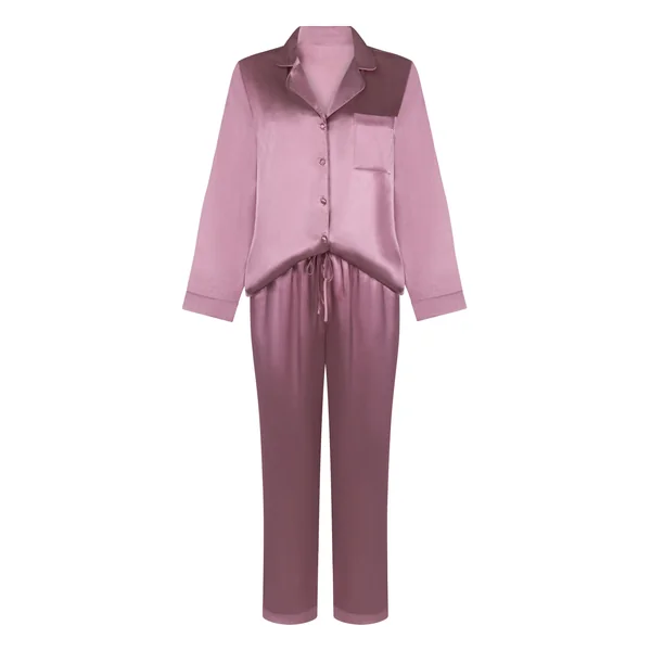 Ensemble de pyjama en satin Shiny - Rose