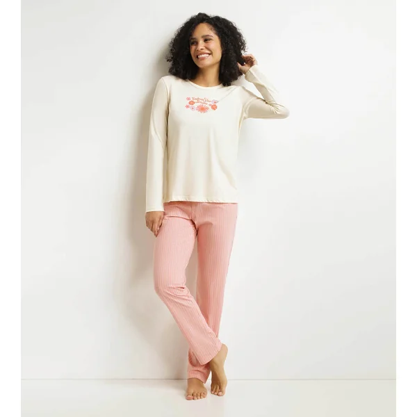 Ensemble pyjama pantalon femme Beige Don’t Disturb