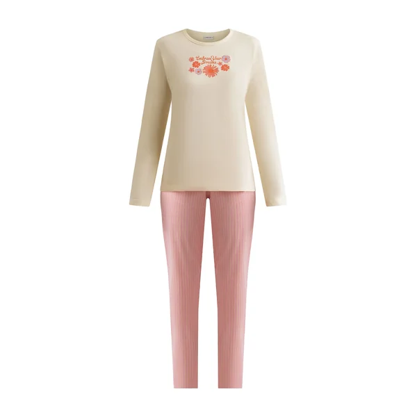 Ensemble pyjama pantalon femme Beige Don’t Disturb