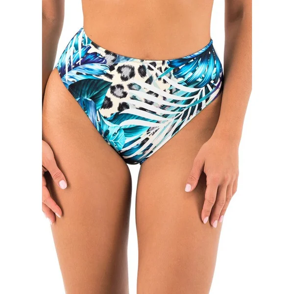 Fantasie Swimwear - Culotte de bikini taille haute Bleu Medium Kabini Oasis