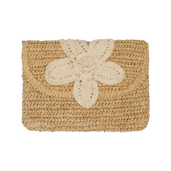 Flower Beach Clutch - Beige