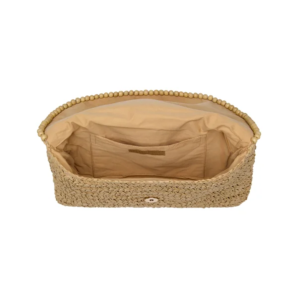 Flower Beach Clutch - Beige