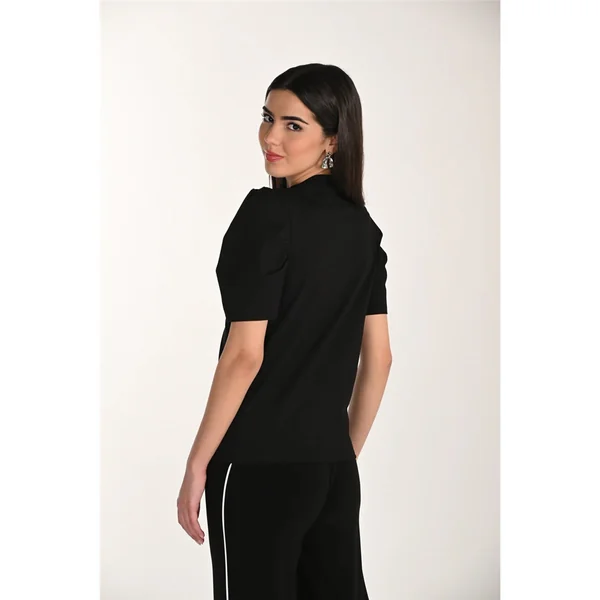 Frank Lyman Design - Chandail à manches courtes en tricot Noir X-Large