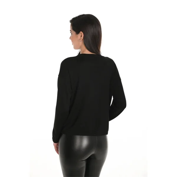 Frank Lyman Design - Haut à manche longue en tricot avec coeurs Noir Large