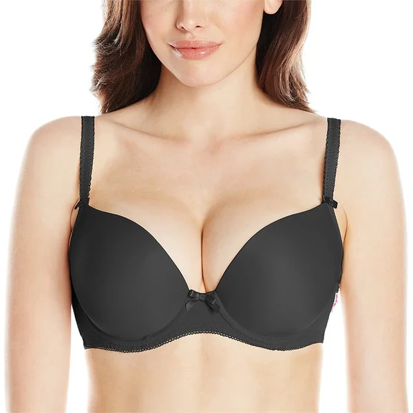 Freya - Soutien-gorge plongeant 34 (75) G Noir Deco Molded