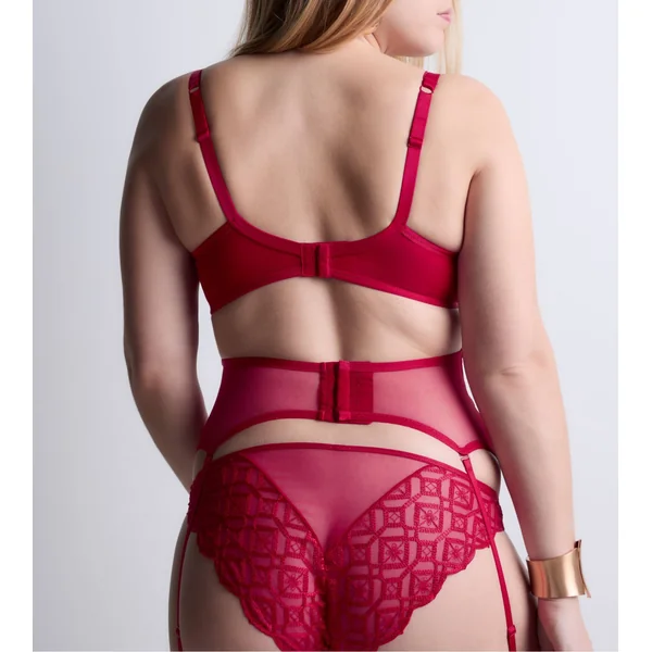 Galbe taille rouge en tulle brodé Sense of Illusion