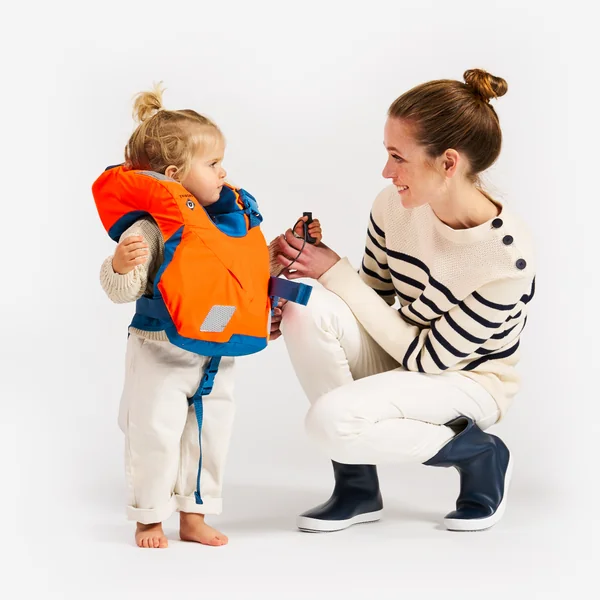 Gilet de sauvetage 100N bébé enfant LJ100n easy baby 10-15 kg orange bleu