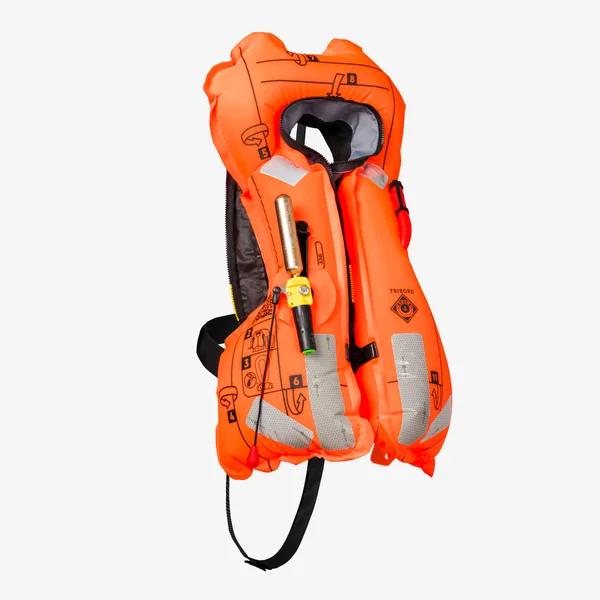 Gilet de sauvetage autogonflant avec harnais bateau Adulte LJ150N + harnais gris