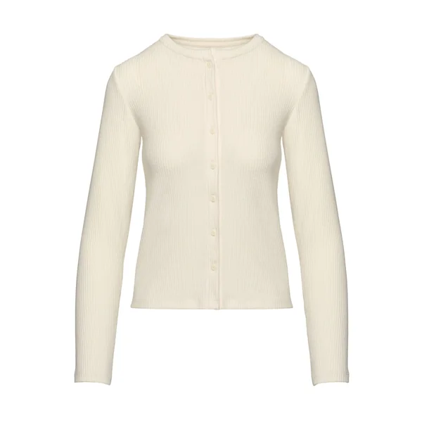 Gilet en Jersey Côtelé - Blanc