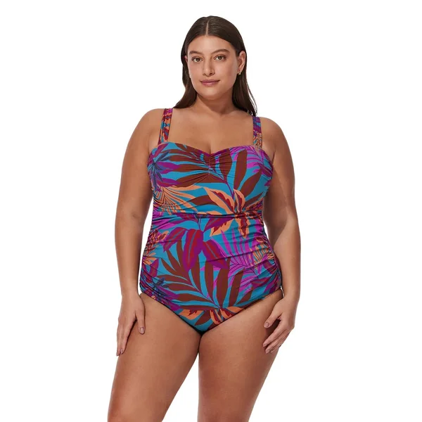 Gottex - Haut de tankini plissé rembourré avec cerceau Taille Plus Fleuri 18W Plantopia