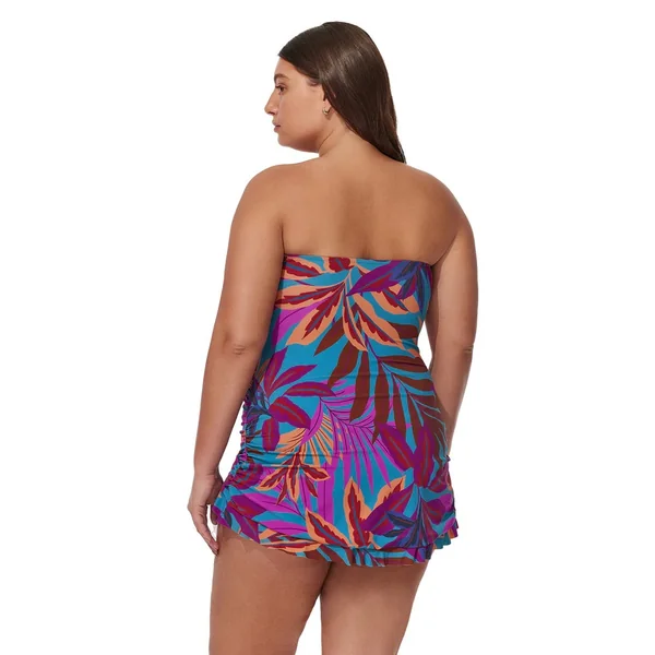 Gottex - Robe Maillot Bandeau Taille Plus Fleuri 18W Plantopia