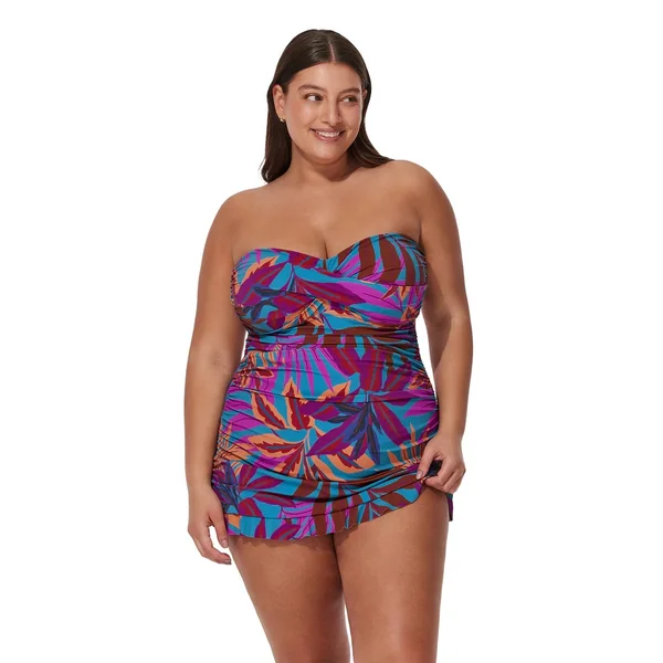 Gottex - Robe Maillot Bandeau Taille Plus Fleuri 20W Plantopia