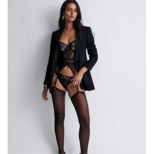 Guêpière noire en dentelle After Hours