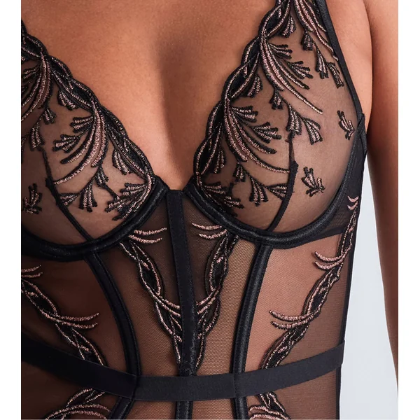 Guêpière sexy noire Cosmic Romance Black Star