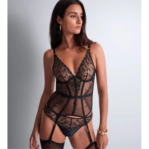 Guêpière sexy noire Cosmic Romance Black Star