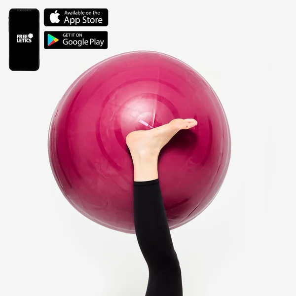 Gym ball taille 3 résistant 75 cm, rose