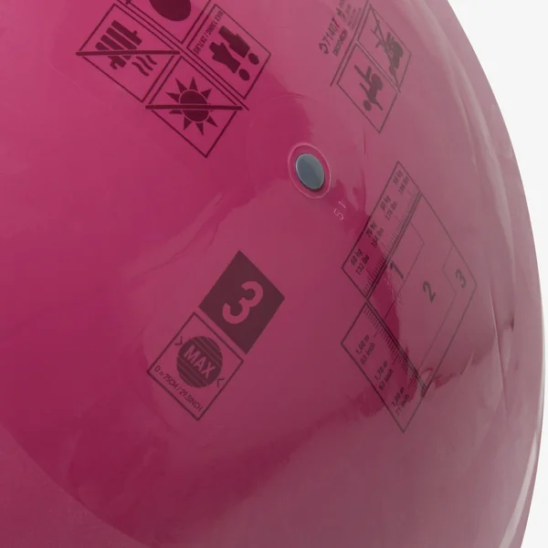 Gym ball taille 3 résistant 75 cm, rose