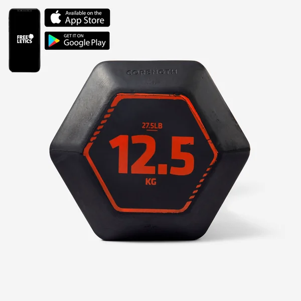 Haltère cross training et musculation 12,5 kg, composé à 80 % de fonte recyclée