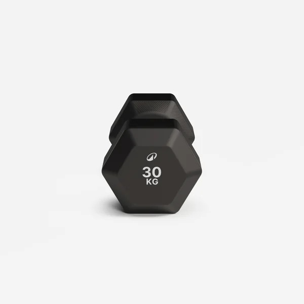 Haltère de crosstraining et musculation Dumbbell hexagonale 30 kg, noir