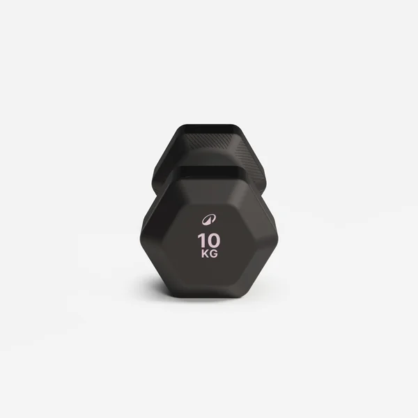 Haltère de crosstraining et musculation Dumbell hexagonale 10 kg, noir