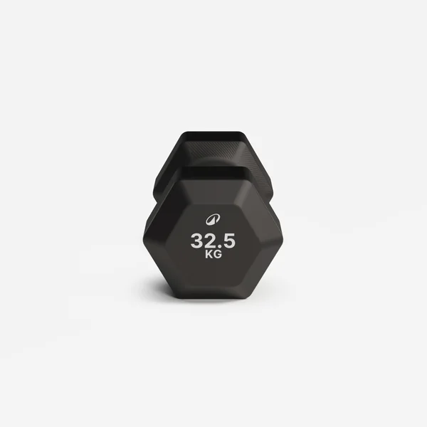 Haltère de crosstraining et musculation Dumbell hexagonale 32,5 kg, noir