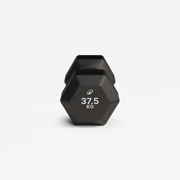 Haltère de crosstraining et musculation Dumbell hexagonale 37,5 kg, noir