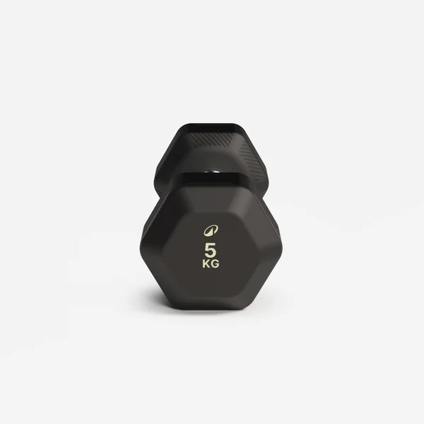 Haltère de crosstraining et musculation Dumbell hexagonale 5 kg, noir
