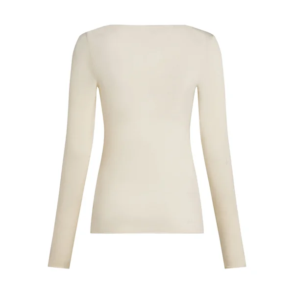 Haut avec cachemire à col bateau super soft - Blanc