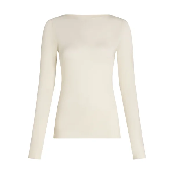 Haut avec cachemire à col bateau super soft - Blanc