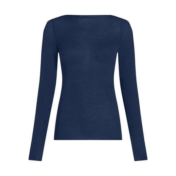 Haut avec cachemire à col bateau super soft - Bleu