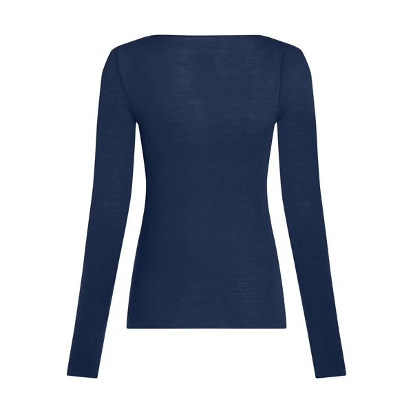 Haut avec cachemire à col bateau super soft - Bleu