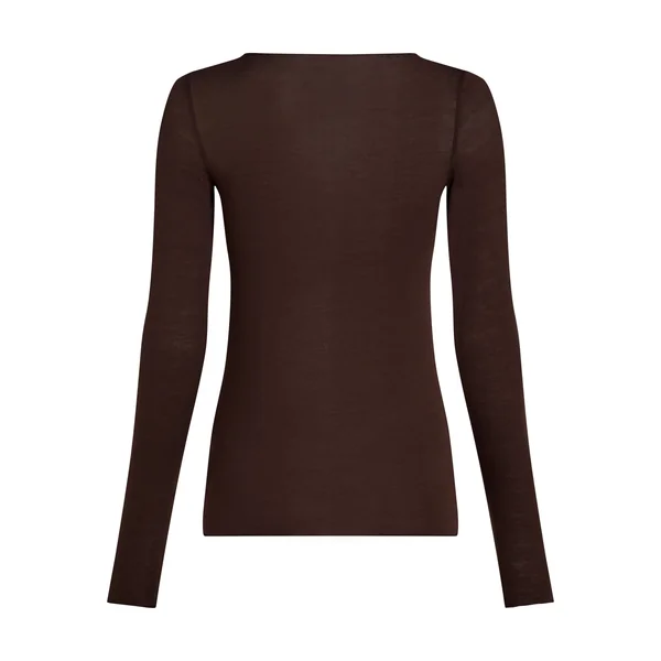 Haut avec cachemire à col bateau super soft - Marron