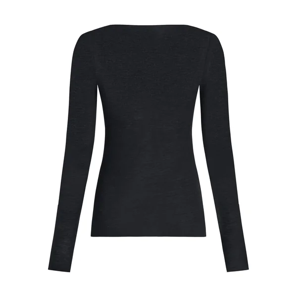 Haut avec cachemire à col bateau super soft - Noir