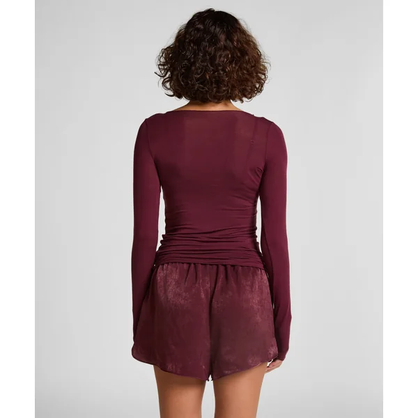 Haut avec cachemire à col bateau super soft - Violet