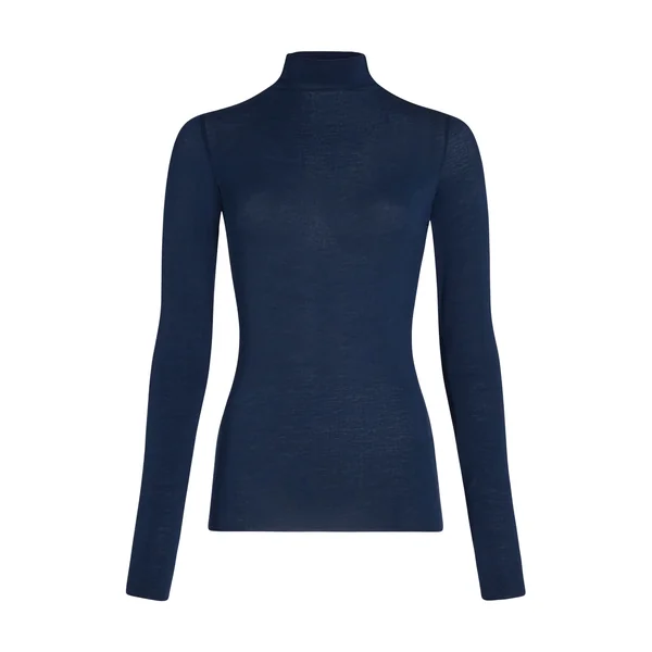 Haut avec cachemire à col roulé super soft - Bleu