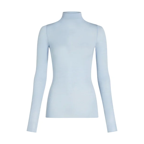 Haut avec cachemire à col roulé super soft - Bleu