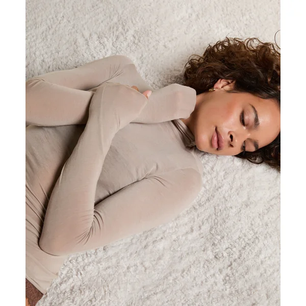 Haut avec cachemire à col roulé super soft - Marron