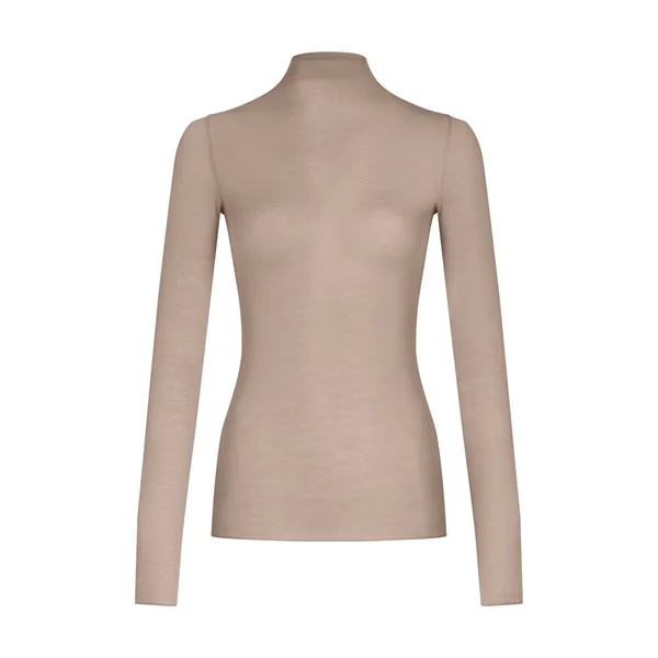 Haut avec cachemire à col roulé super soft - Marron