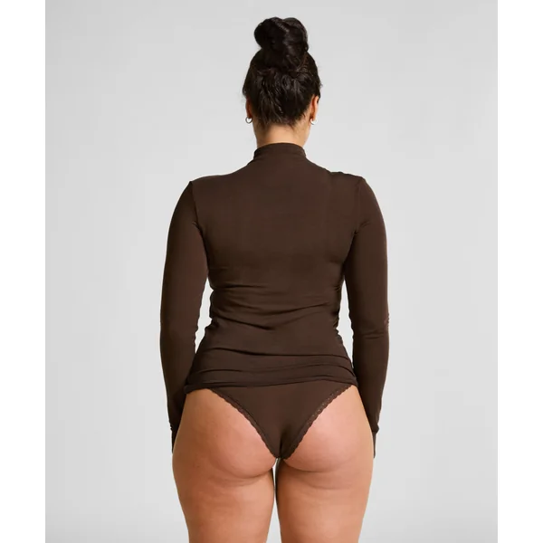 Haut avec cachemire à col roulé super soft - Marron
