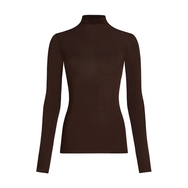 Haut avec cachemire à col roulé super soft - Marron