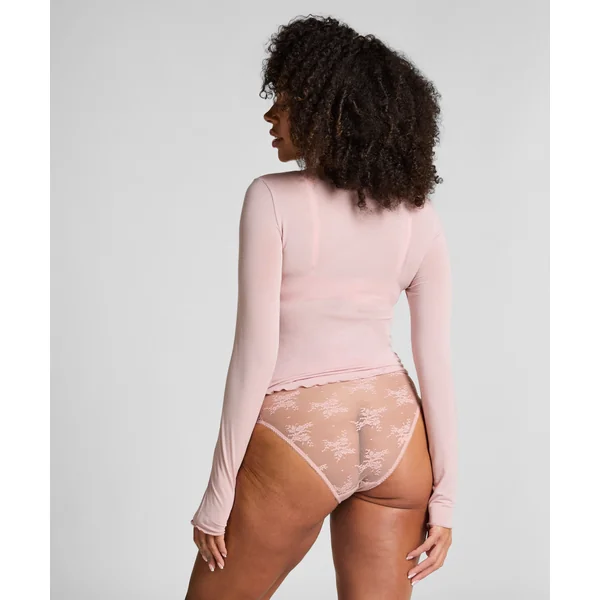 Haut avec cachemire à col roulé super soft - Rose