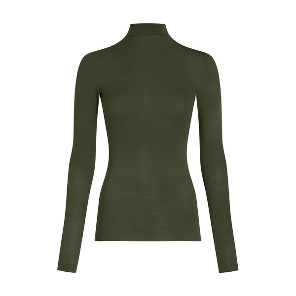 Haut avec cachemire à col roulé super soft - Vert