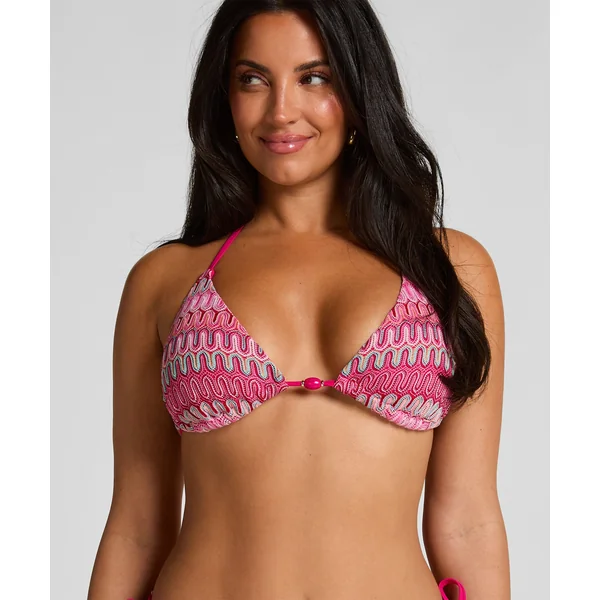Haut de bikini triangle Cali - Rose