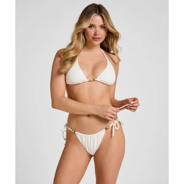 Haut de Bikini Triangle Crinkle - Blanc