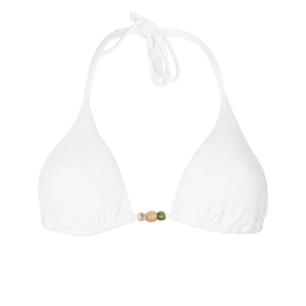 Haut de Bikini Triangle Crinkle - Blanc