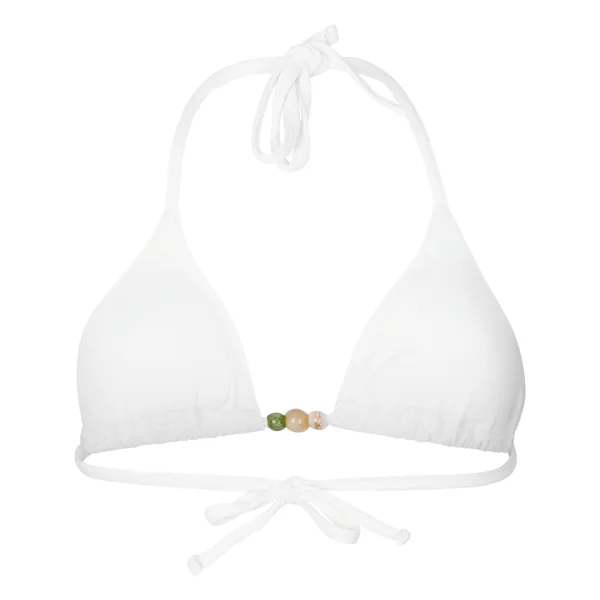 Haut de Bikini Triangle Crinkle - Blanc