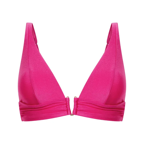 Haut de bikini triangle Luna - Rose