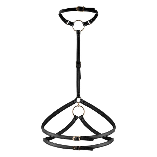 Haut de corset en similicuir - Noir