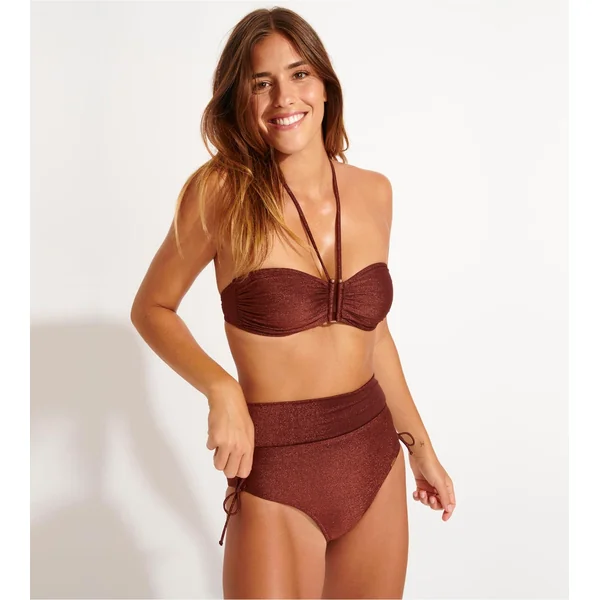Haut de maillot de bain bandeau Fedya Adaman Acajou