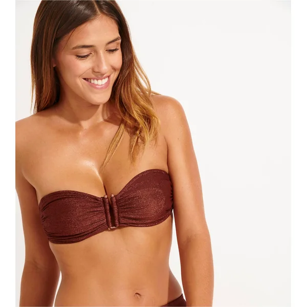 Haut de maillot de bain bandeau Fedya Adaman Acajou
